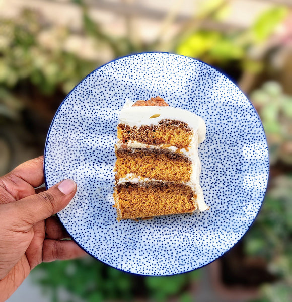 Coffee Cake with Cream Cheese Frosting & Walnuts
