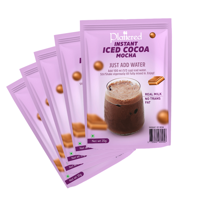 Instant Iced Cocoa Mix Mocha Flavour - Single Serve Sachet (Set of 5)