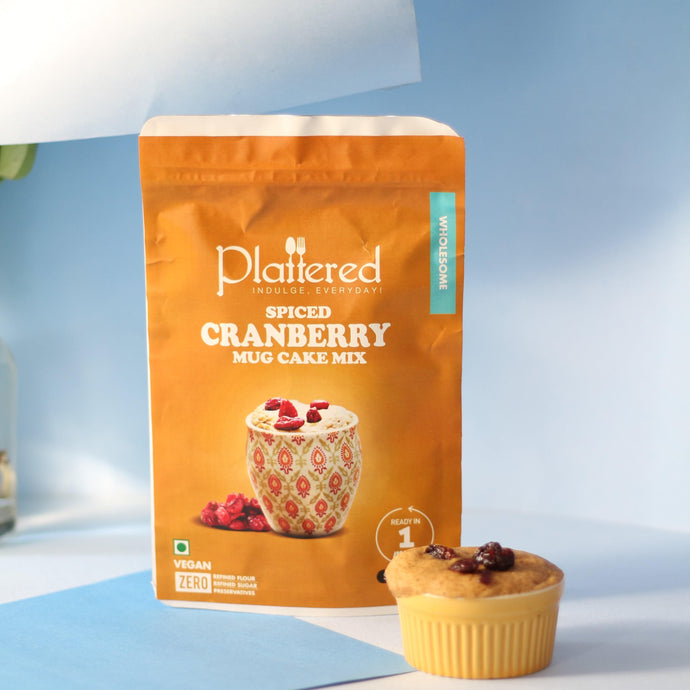 Spiced Cranberry Mug Cake Mix | Eggless | Vegan