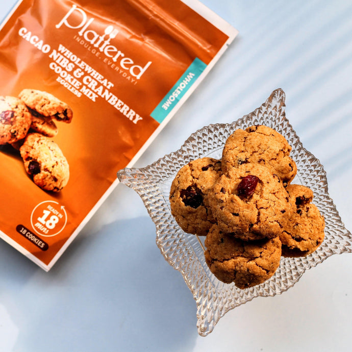 Cacao Nibs & Cranberries Cookie Mix (Wholesome) | EGGLESS | Vegan Friendly