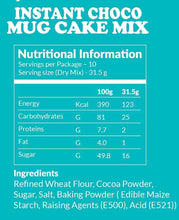 Load image into Gallery viewer, Instant Choco Mug Cake Mix | EGGLESS | Vegan