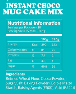 Instant Choco Mug Cake Mix | EGGLESS | Vegan