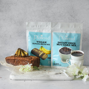 Vegan Banana Bread + Vegan Instant Choco Mug Cake Mix | EGGLESS