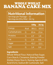 गैलरी व्यूवर में इमेज लोड करें, Whole Wheat Banana Cake Mix + Brownie Mix | EGGLESS | Vegan Friendly