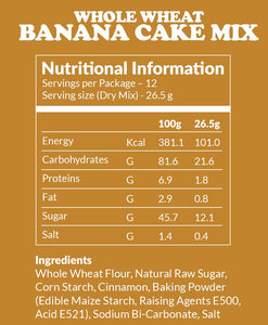 Whole Wheat Banana Cake Mix + Brownie Mix | EGGLESS | Vegan Friendly